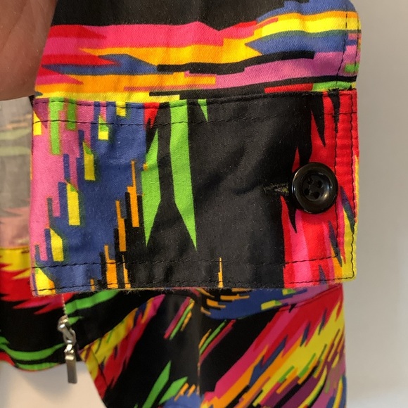 Erin London Jacket Full Zip Size S Bright Vibrant Geometric Pattern - Picture 6 of 9